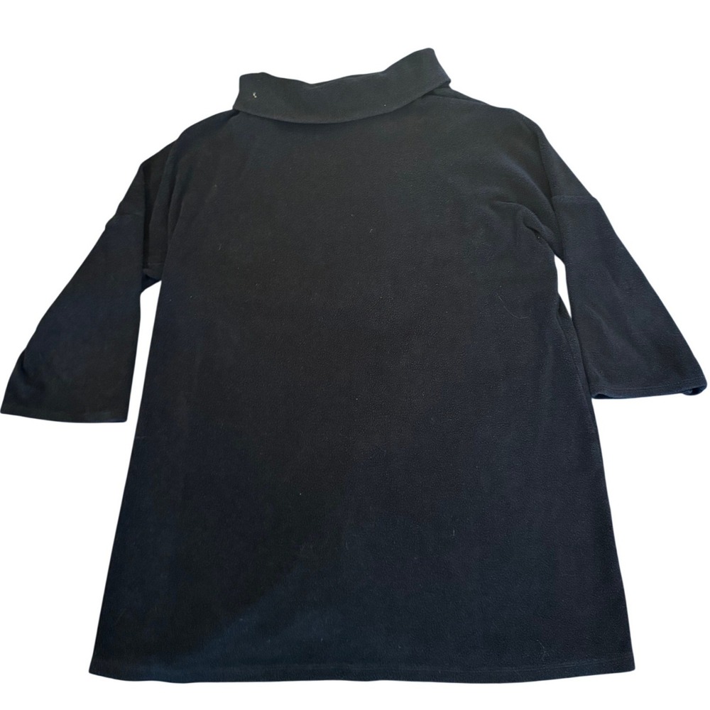 Isabel Maternity Ingrid & Isabel Black Fleece Funnel Neck Tunic Top XL